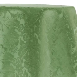 Damask Poly Table Linen in Sage 1152
