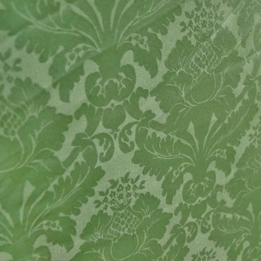 Damask Poly Table Linen in Sage 1152