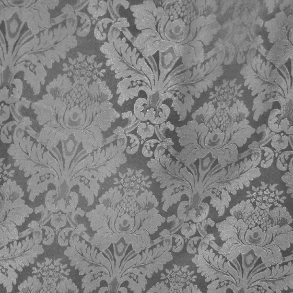 Damask Poly Table Linen in Silver 1310