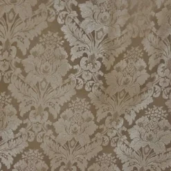 Damask Poly Table Linen in Taupe D 1410