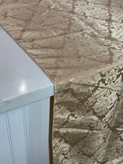 Damask Poly Table Linen in Taupe 1189