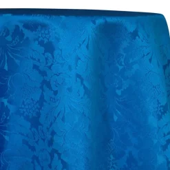 Damask Poly Table Linen in Turquoise 1140