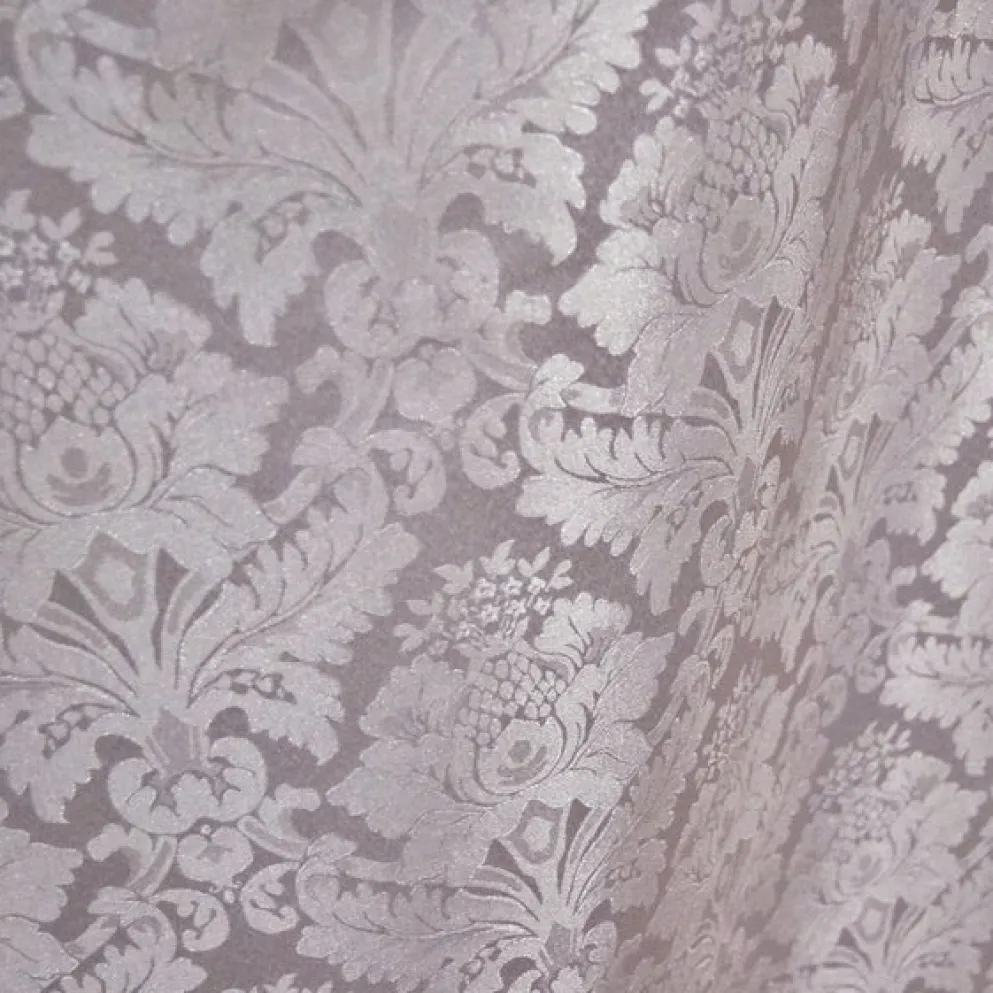 Damask Poly Table Linen in White