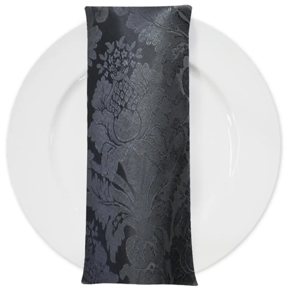 Damask Poly Table Napkin in Gray 7312