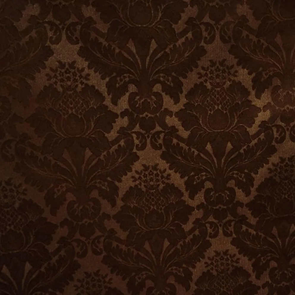 Damask Poly Table Runner in Brown 1266