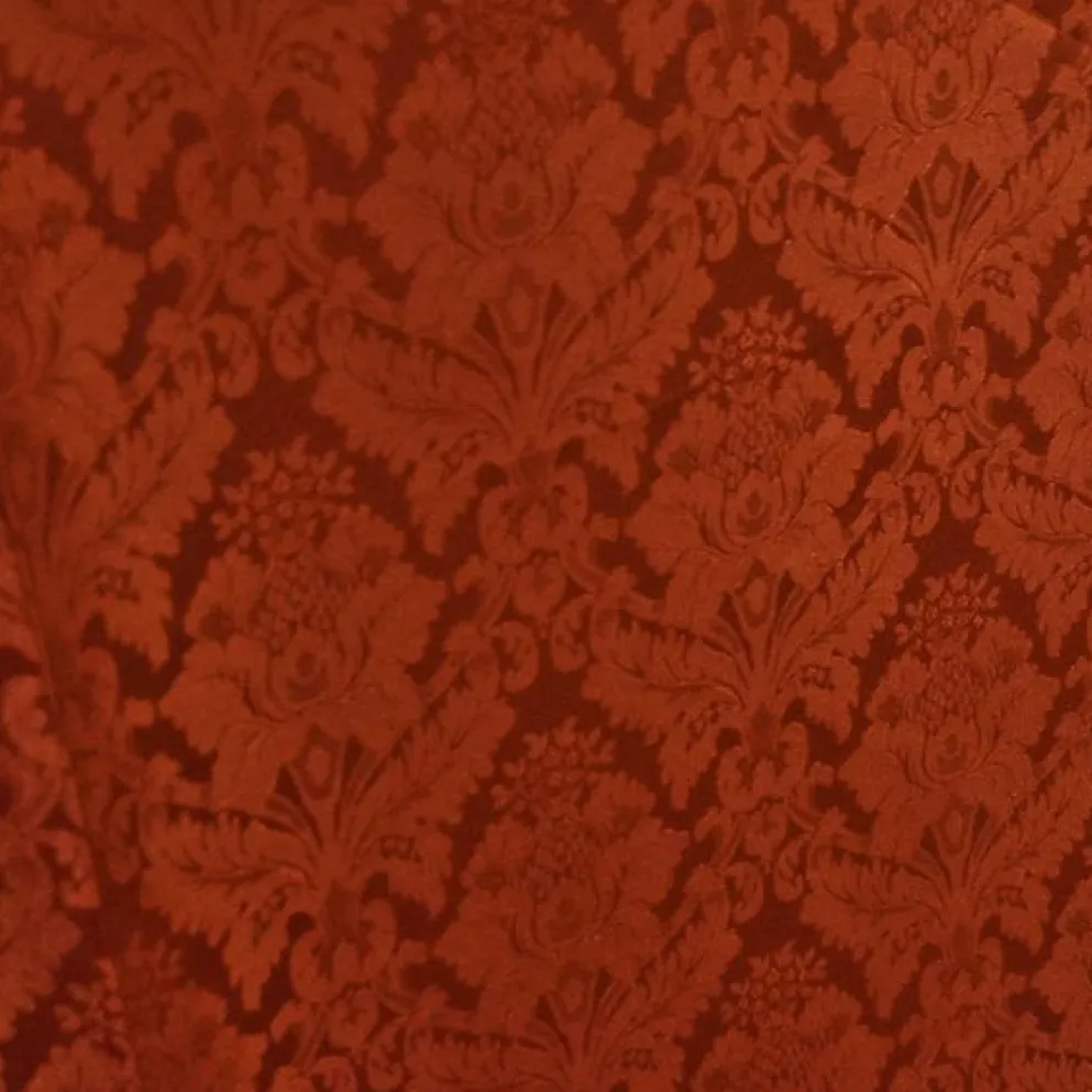 Damask Poly Table Runner in Rust 1351