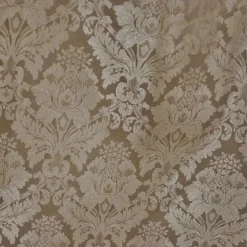 Damask Poly Table Runner in Taupe D 1410