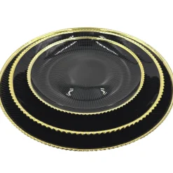 Deco - Glass Dinnerware in Black (Item # 0405)