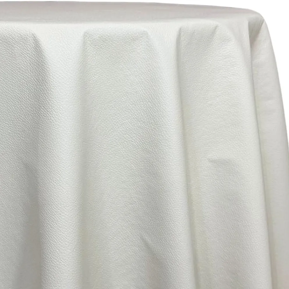 Deco Leather Table Linen in White