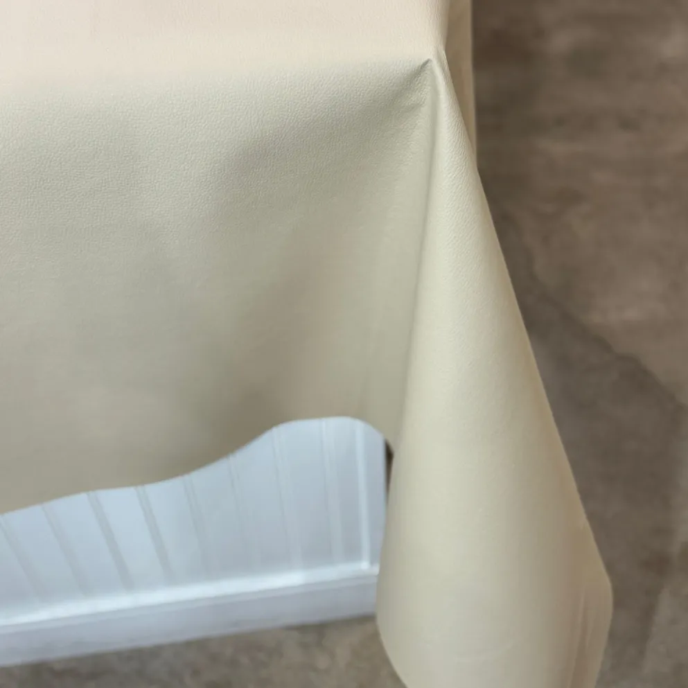 Deco Leather Table Runner in Cream