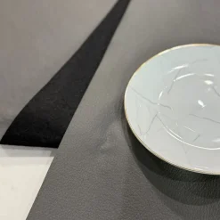 Deco Leather Table Runner in Grey