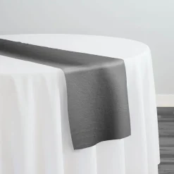 Deco Leather Table Runner in Grey