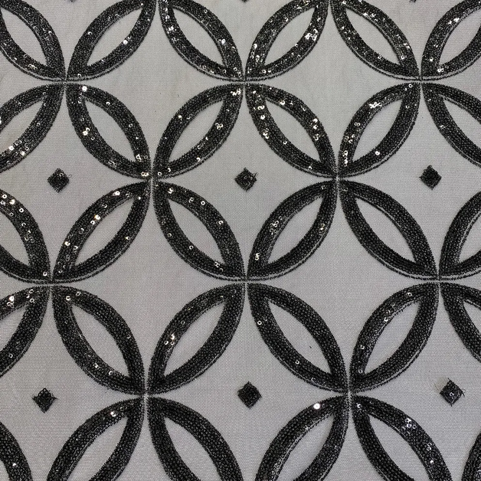 Delano Sequins Table Linen in Black