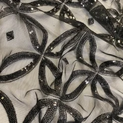 Delano Sequins Table Linen in Black