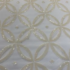 Delano Sequins Table Linen in Ivory