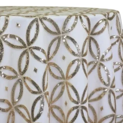 Delano Sequins Table Linen in Champagne