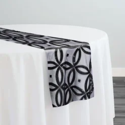 Delano Sequins Table Runner in Black