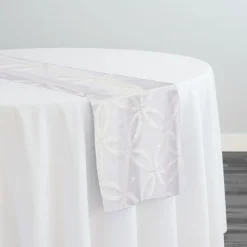 Delano Sequins Table Runner in White