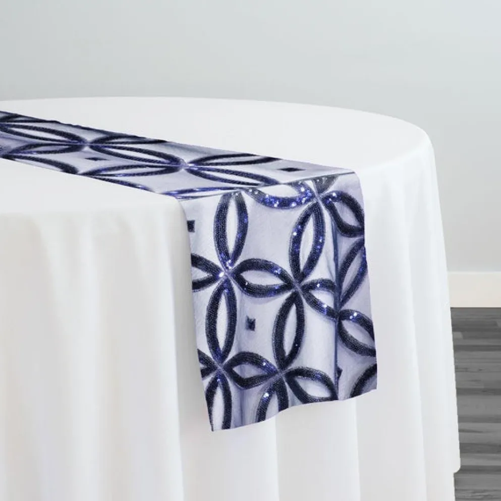 Delano Sequins Table Runner in Navy