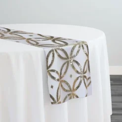 Delano Sequins Table Runner in Champagne