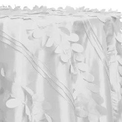 Diagonal Taffeta Table Linen in White