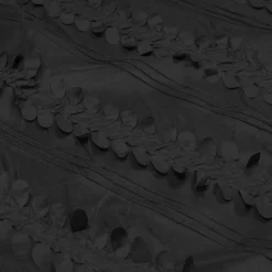 Diagonal Taffeta Table Linen in Black