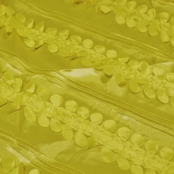 Diagonal Taffeta Table Linen in Yellow