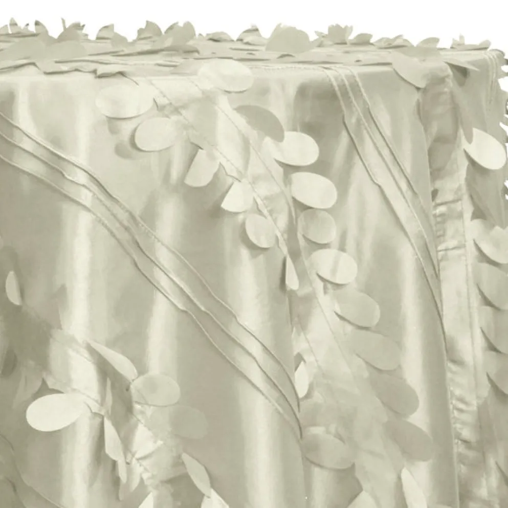 Diagonal Taffeta Table Linen in Ivory