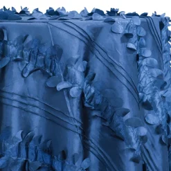 Diagonal Taffeta Table Linen in Navy