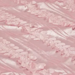 Diagonal Taffeta Table Linen in Pink Petal