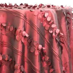 Diagonal Taffeta Table Linen in Wine