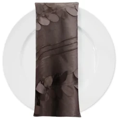 Diagonal Taffeta Table Napkin in Brown