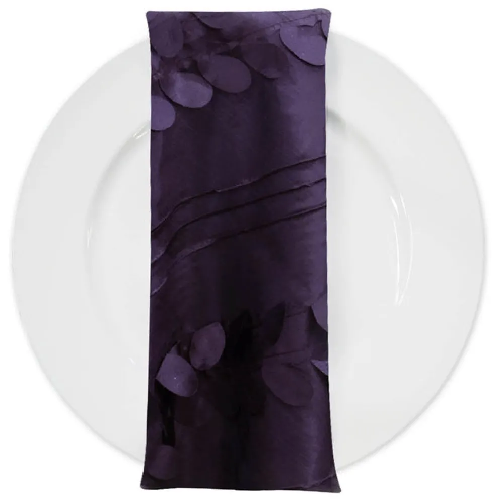 Diagonal Taffeta Table Napkin in Raisin
