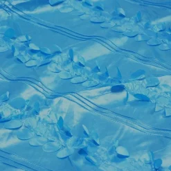 Diagonal Taffeta Table Runner in Turquoise