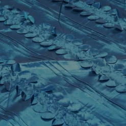 Diagonal Taffeta Table Runner in Teal