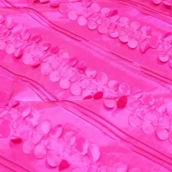 Diagonal Taffeta Table Runner in Fuchsia
