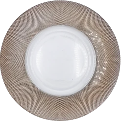 Dotted - Glass Charger Plate in Rose Gold (Item # 0027)