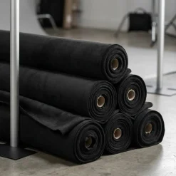 Duvetyne (Fire Retardant) Drape Panel in Black