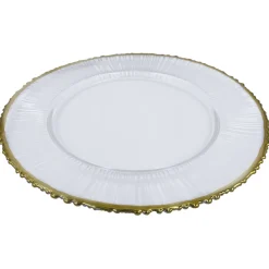 Eclipse - Glass Charger Plate in Gold (Item # 0309-R)