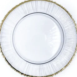 Eclipse - Glass Charger Plate in Gold (Item # 0309-R)