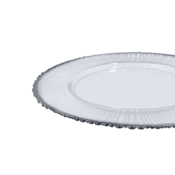 Eclipse - Glass Charger Plate in Silver (Item # 0309-R)