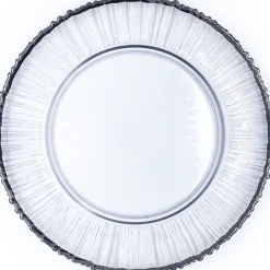 Eclipse - Glass Charger Plate in Silver (Item # 0309-R)
