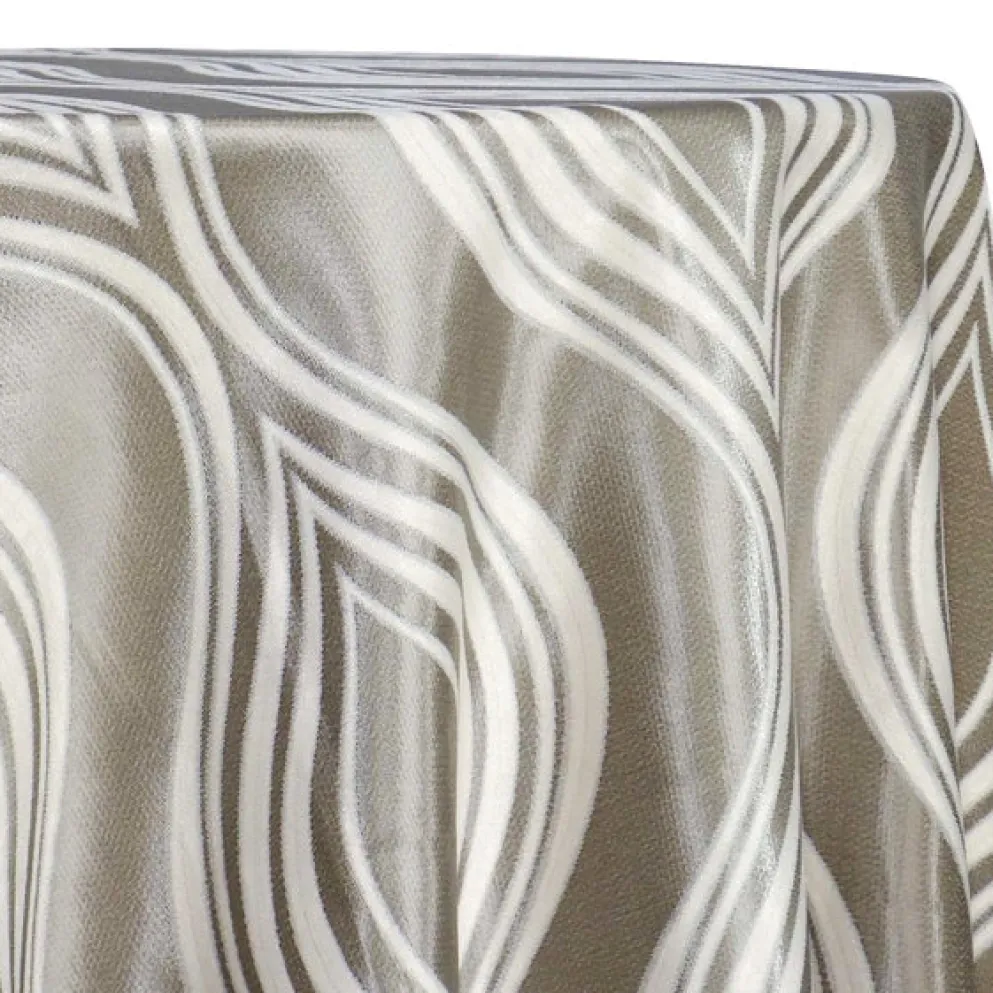 Eclipse Jacquard (Reversible) Table Linen in Silver
