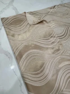 Eclipse Jacquard (Reversible) Table Linen in Taupe