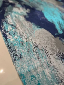 Element Jacquard Table Linen in Turquoise