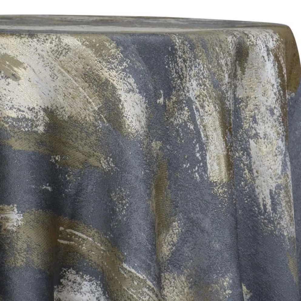 Element Jacquard Table Linen in Grey and Gold