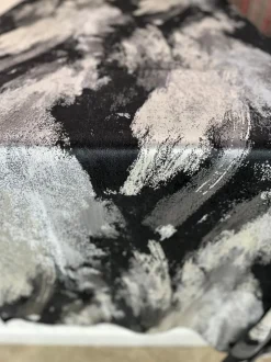 Element Jacquard Table Linen in Black and Silver