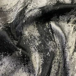 Element Jacquard Table Linen in Black and Silver