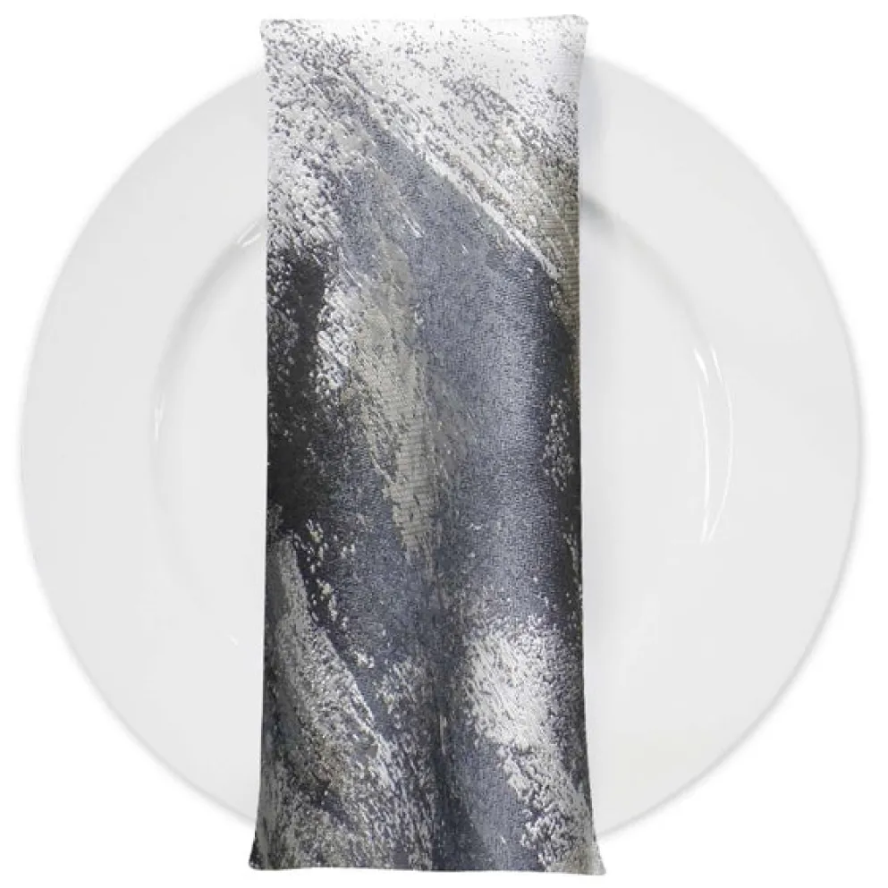 Element Jacquard Table Napkin in Silver
