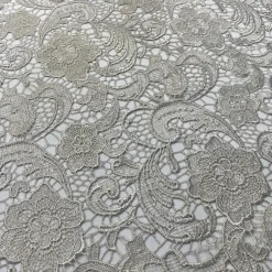English Lace Table Runner in Silver
